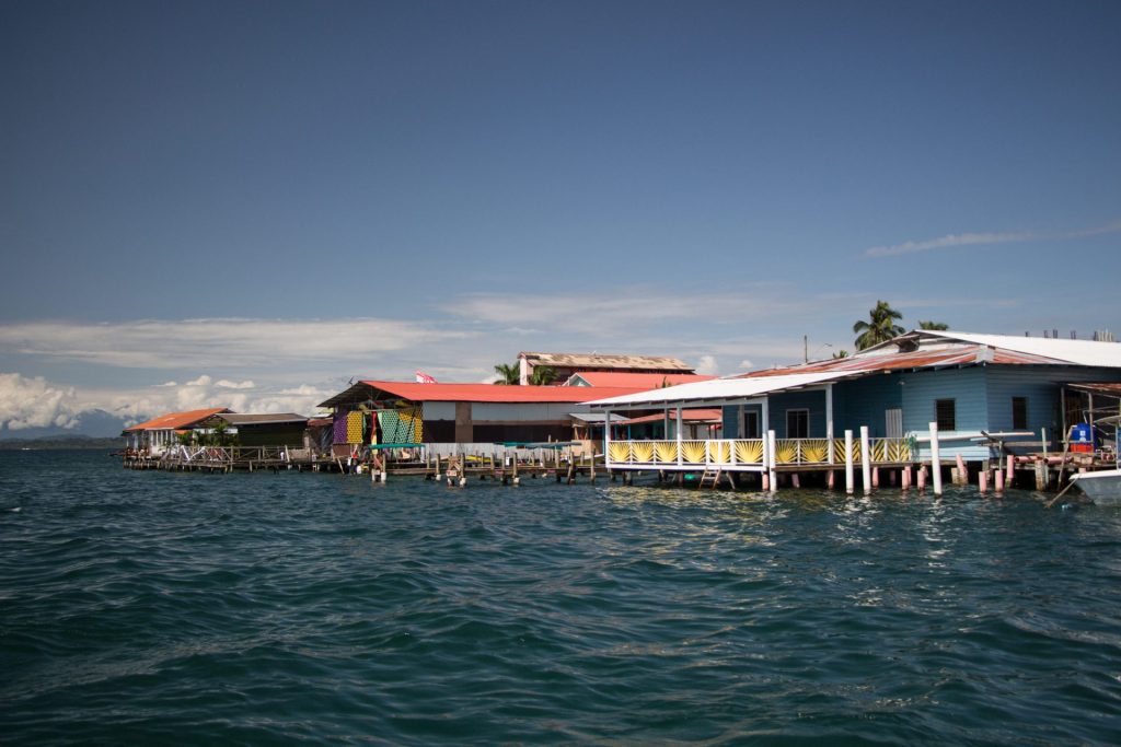 Houses on the water in Bocas Town