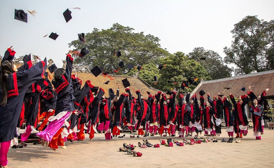 Graduation celebration at the Temple of Literature