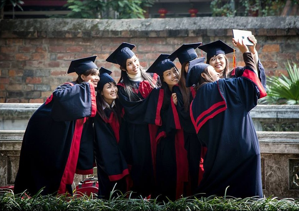 Graduation celebration at the Temple of Literature